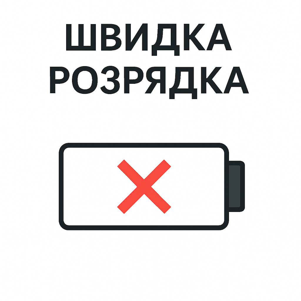 Очень быстрая разрядка после полной зарядки.