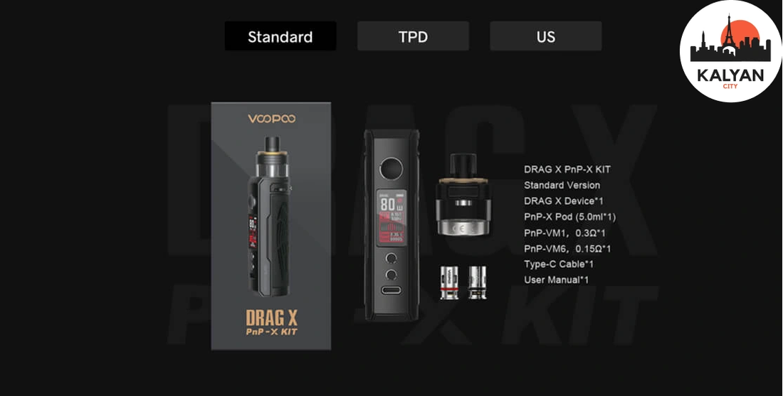 Voopoo Drag X Pod Mod Kit Комплектация