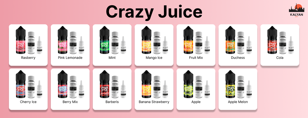 Жидкость Crazy Juice 30 мл Вкусы 
