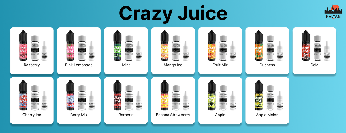 Жидкость Crazy Juice 15 мл вкусы