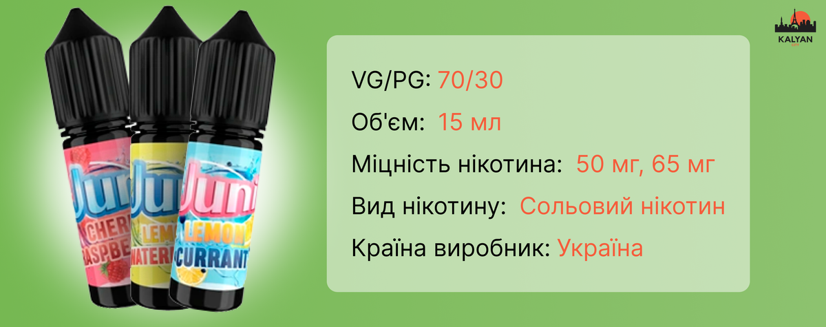 Рідина Juni SLT 15 мл характеристики