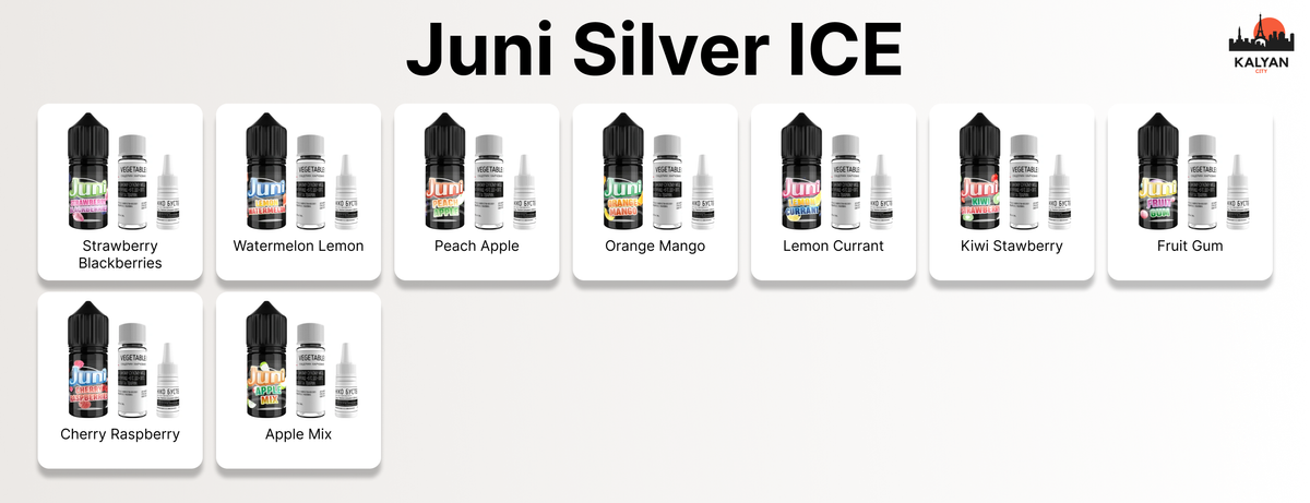 Сольова рідина Juni Silver ICE 30 мл Смаки