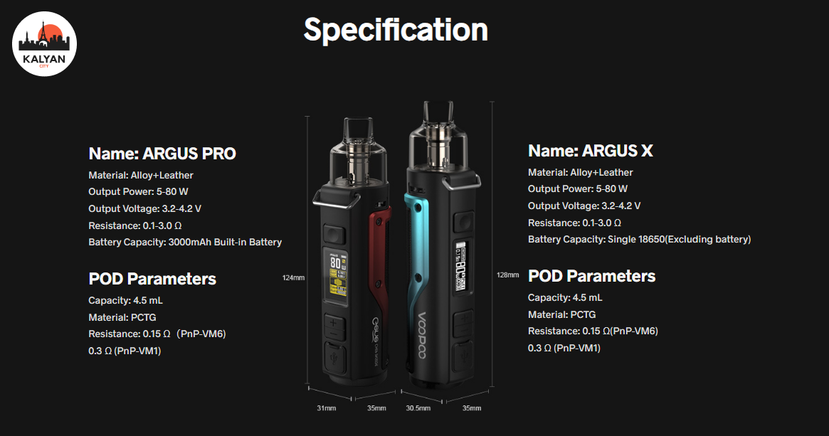 Pod-система VooPoo Argus Pro Характеристики