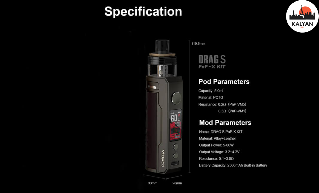 Под-система VooPoo Drag S Характеристики