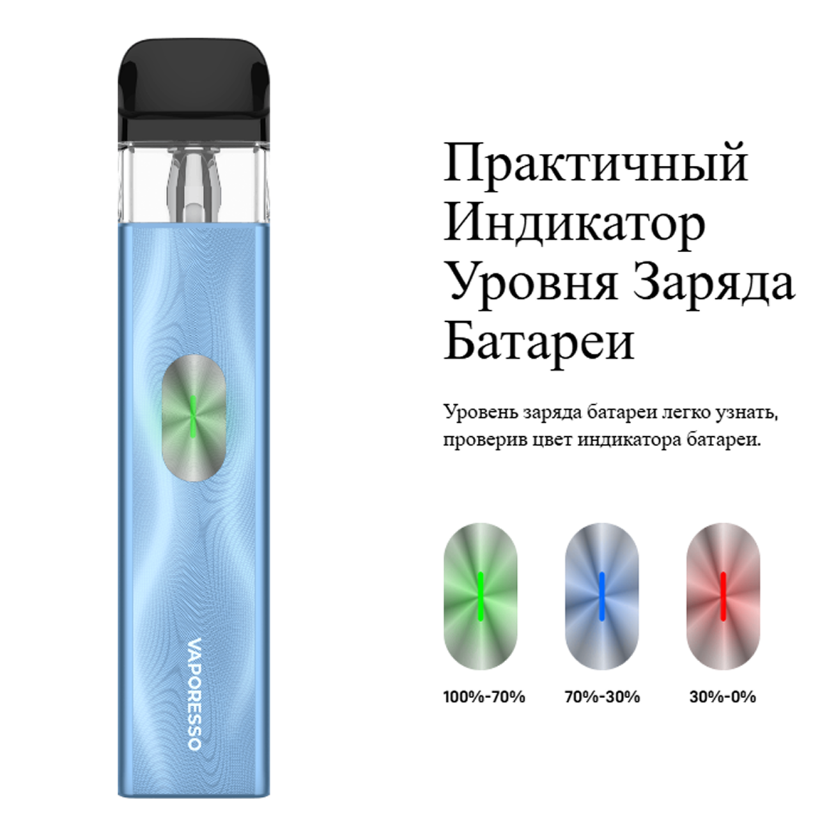 Индикатор заряда вапорессо 4 мини