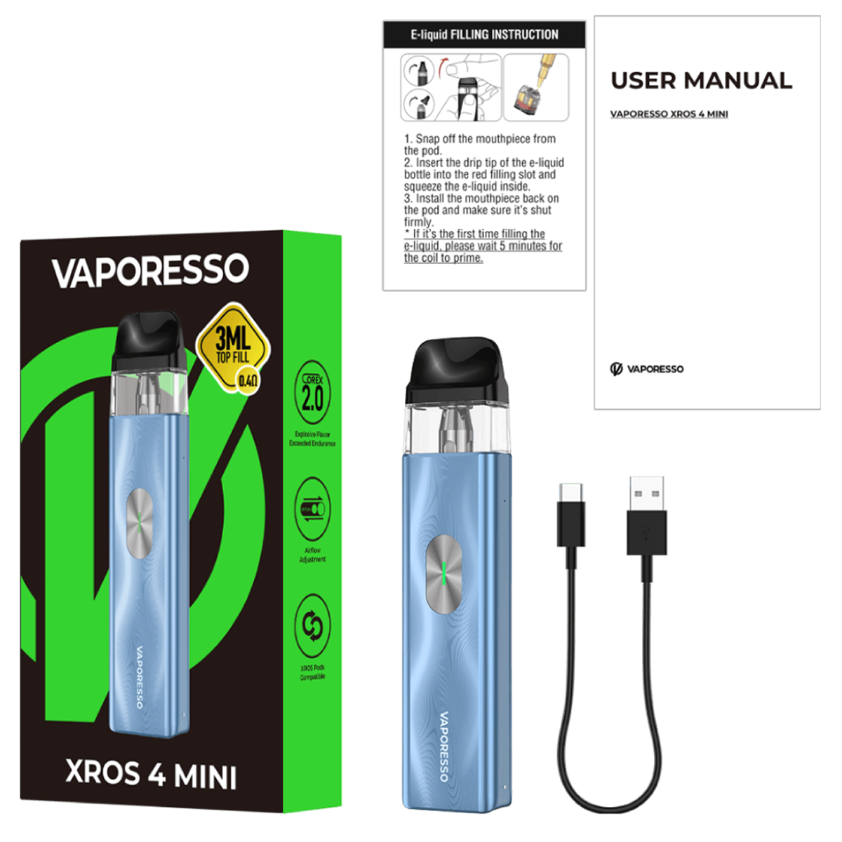 Комплектація Vaporesso Xros 4 Mini