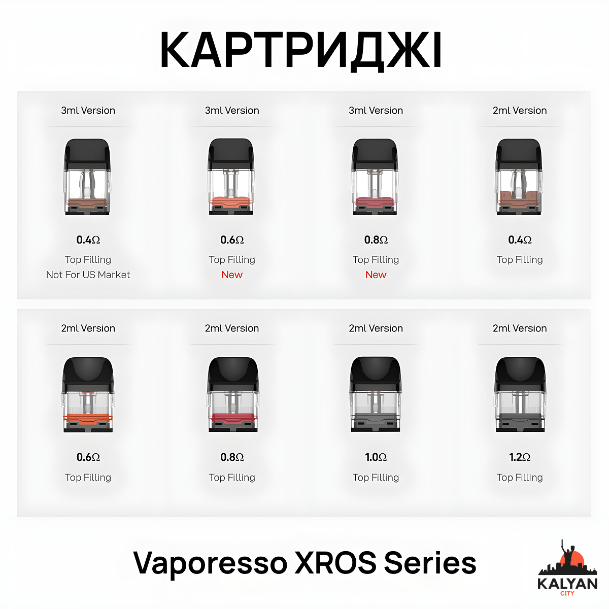 Картриджі Хрос для Вапорессо 4 Нано