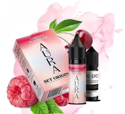 Набор солевой жидкости Aura Original Cherry Pleasure (Вишня Малина) 30 мл 30 мг