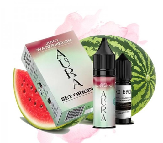 Набор солевой жидкости Aura Original Juicy Watermelon (Арбуз) 30 мл 30 мг