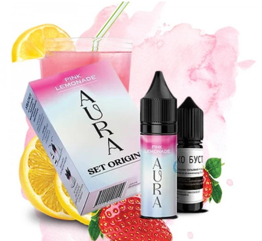 Набор солевой жидкости Aura Original Pink Lemonade (Розовый лимонад) 30 мл 30 мг