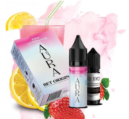 Набор солевой жидкости Aura Original Pink Lemonade (Розовый лимонад) 30 мл 50 мг