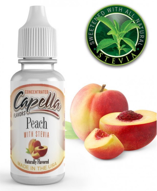 Ароматизатор Capella 10мл Peach with Stevia (Сладкий персик)