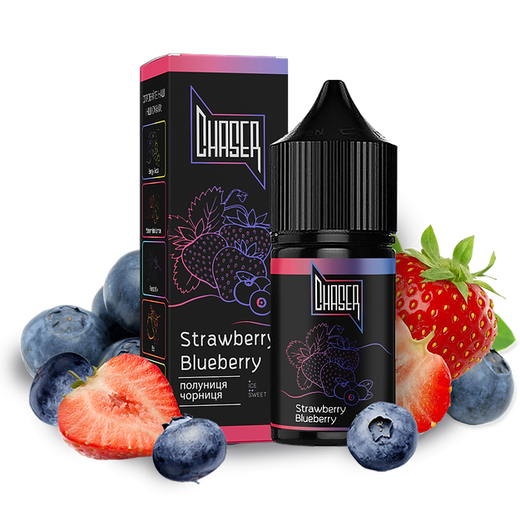 Рідина Chaser Black Salt 15 мл 30 мг зі смаком Полуниці та Чорниці (Strawberry Blueberry)