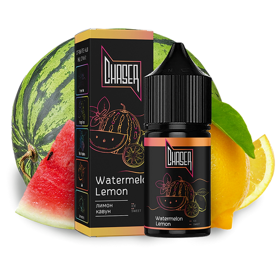 Рідина Chaser Black Salt 30 мл 30 мг зі смаком Кавуна і Лимона (Watermelon Lemon)