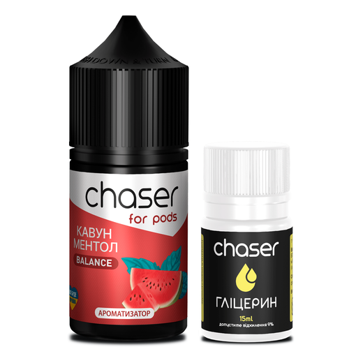 Набір Chaser For Pods без нікотину Watermelon Mint (Кавун М'ята) 30мл