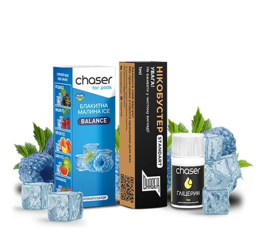 Набір Chaser For Pods Ice 30 мл 50 мг Blue raspberry (Блакитна малина)
