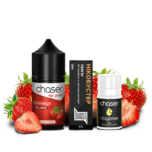 Набір Chaser For Pods Strawberry (Полуниця) 30мл