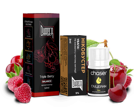 Набір Chaser Black Triple Berry (Ягоди) 30мл