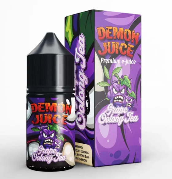 Набор солевой жидкости Demon Juice Grape Olong Tea Ice (Холодный чай Улун) 30 мл 50 мг