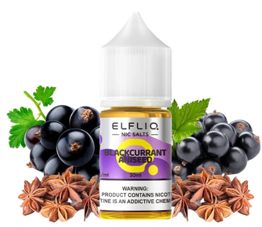 Сольова рідина Elf Bar Elf Liq 30 мл 50 мг Blackcurrant Aniseed (Чорна Смородина Аніс)