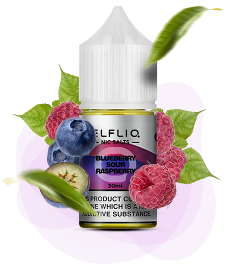 Солевая жидкость Elf Bar Elf Liq 30 мл 50 мг Blueberry Sour Raspberry (Голубика Кислая Малина)
