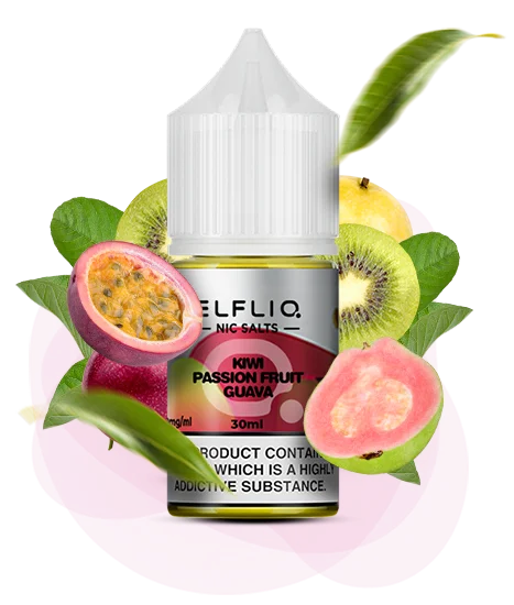 Солевая жидкость Elf Bar Elf Liq 30 мл 50 мг Kiwi Passion Fruit Guava (Киви Маракуйя Гуава)