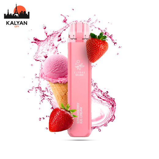 Elf Bar NC1800 Strawberry Ice Cream (Клубника Мороженое)