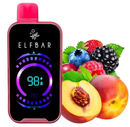 Одноразка ELF BAR RAYA D2 20 000 Peach Berry (Ягоды персик)