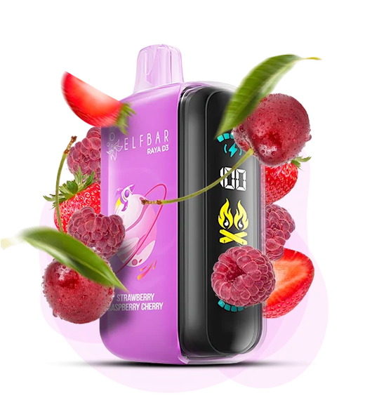ELF BAR RAYA D3 25 000 Strawberry Raspberry Cherry (Полуниця Малина Вишня)