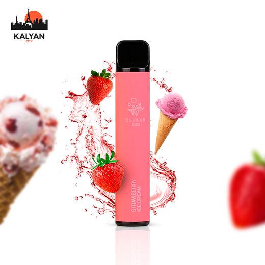 ELF BAR 1500 Strawberry ice cream (Полуничне морозиво)