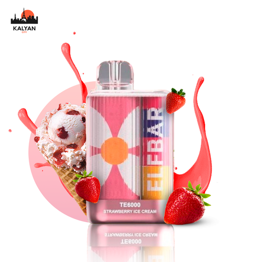 Elf Bar TE6000 Strawberry Iсe Cream (Полуниця Морозиво)