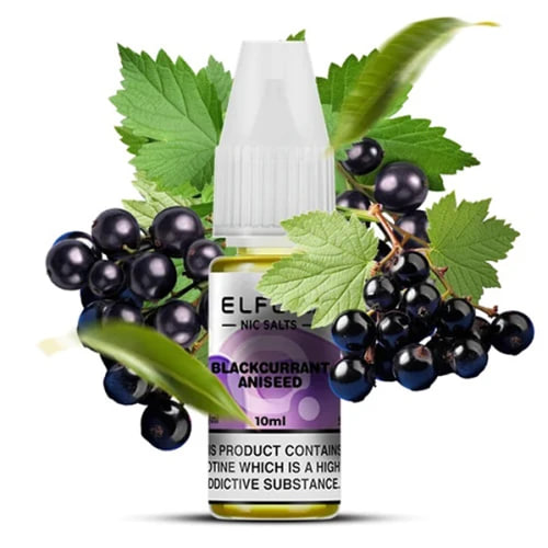 Солевая жидкость Elf Liq 10 мл 50 мг Blackcurrant Aniseed (Черная Смородина Анис)