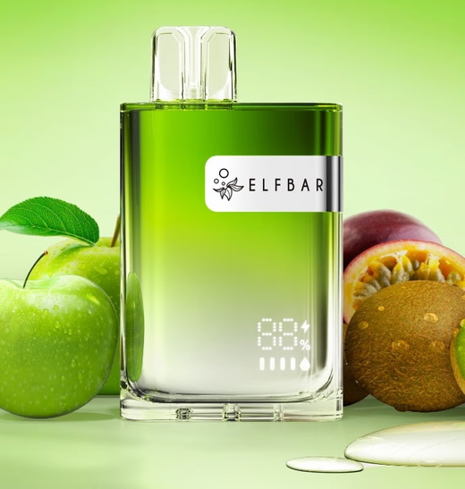 Одноразка ELFBAR CR8000 Green Apple Passion Fruit Kiwi (Зелене яблуко Маракуя Ківі)