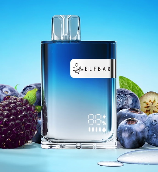 Одноразка ELFBAR CR8000 Sour Blackberry Blueberry (Кислая Ежевика Черника)