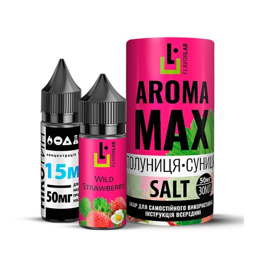 Набор солевой жидкости Flavorlab Aroma MAX Wild Strawberry (Клубника Земляника) 30 мл 65 мг