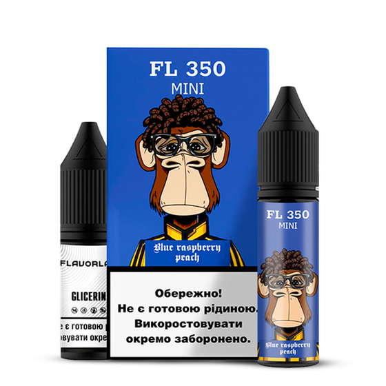 Набор Flavorlab FL350 mini без никотина Blue Raspberry Peach (Голубая Малина Персик) 15 мл 