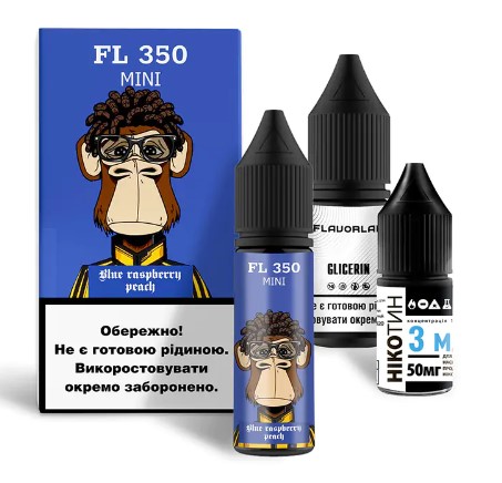 Набір Flavorlab FL350 mini Blue Raspberry Peach (Синя малина персик) 15 мл