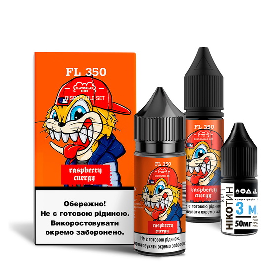 Набір сольової рідини Flavorlab FL350 Raspberry Energetic (Малиновий енергетик)