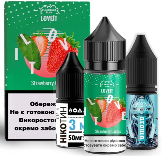 Набор Flavorlab Love IT Strawberry Cactus (Клубника Кактус) 30мл 50мг