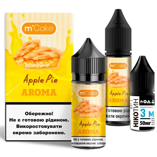 Набір сольової рідини Flavorlab M-Cake Apple Pie (Яблучний пиріг) 30 мл 65 мг