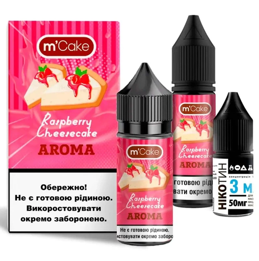 Набор солевой жидкости Flavorlab M-Cake Raspberry Cheesecake (Малиновый чизкейк) 30 мл 65 мг