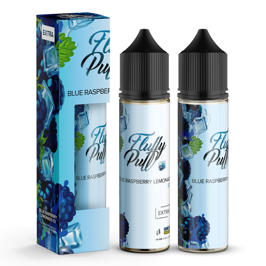 Набор Fluffy Puff без никотина Blue Raspberry Lemonade Ice (Холодный лимонад с синей малины) 60 мл 0 мг