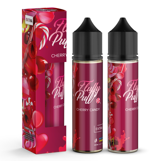 Набір Fluffy Puff без нікотину Cherry Candy (Вишневий льодяник) 60 мл 0 мг