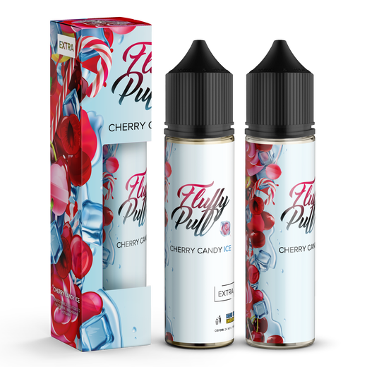 Набір Fluffy Puff без нікотину Cherry Candy Ice (Вишневий льодяник Лід) 60 мл 0 мг