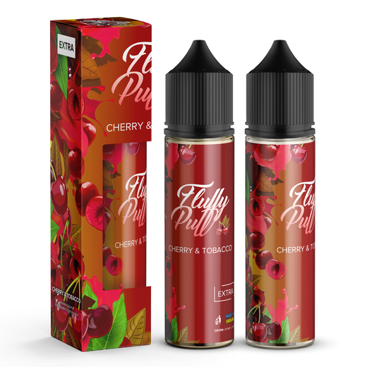 Набір Fluffy Puff без нікотину Cherry Tobacco (Вишня Тютюн) 60 мл 0 мг