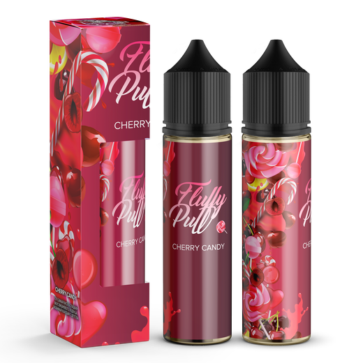 Набор органической жидкости Fluffy Puff Cherry Candy (Вишневая конфета) 60 мл 3 мг