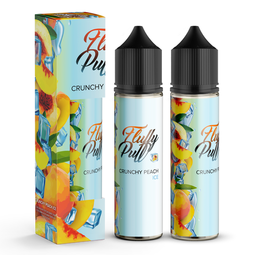 Набор органической жидкости Fluffy Puff Crunchy Peach Ice (Хрустящий персик Лед) 60 мл 3 мг