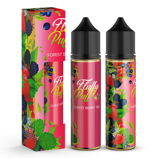 Набір органічної рідини Fluffy Puff Forest Berry Tea (Чай з лісовими ягодами) 60 мл 3 мг