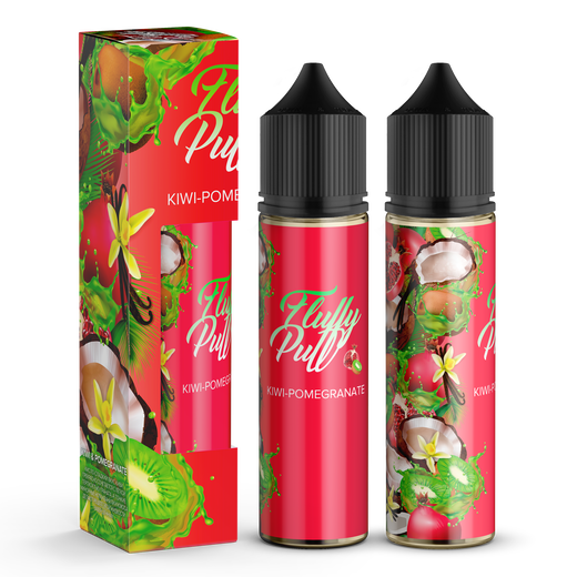 Набір органічної рідини Fluffy Puff Kiwi Pomegranate (Ківі Гранат) 60 мл 3 мг
