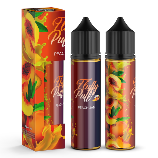 Набор органической жидкости Fluffy Puff Peach Jam (Персиковый джем) 60 мл 1 мг